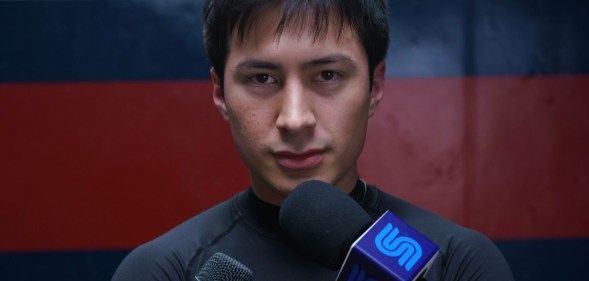 Hudson Williams as Shane Hollander in Heated Rivalry