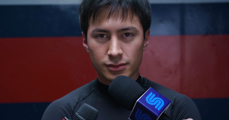 Hudson Williams as Shane Hollander in Heated Rivalry