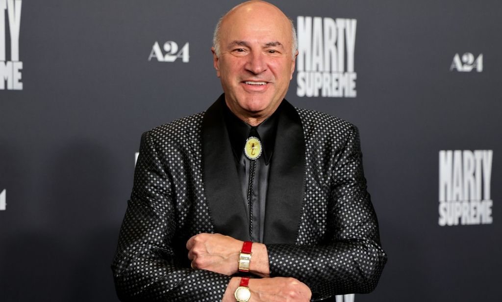 A red carpet image of Kevin O'Leary.