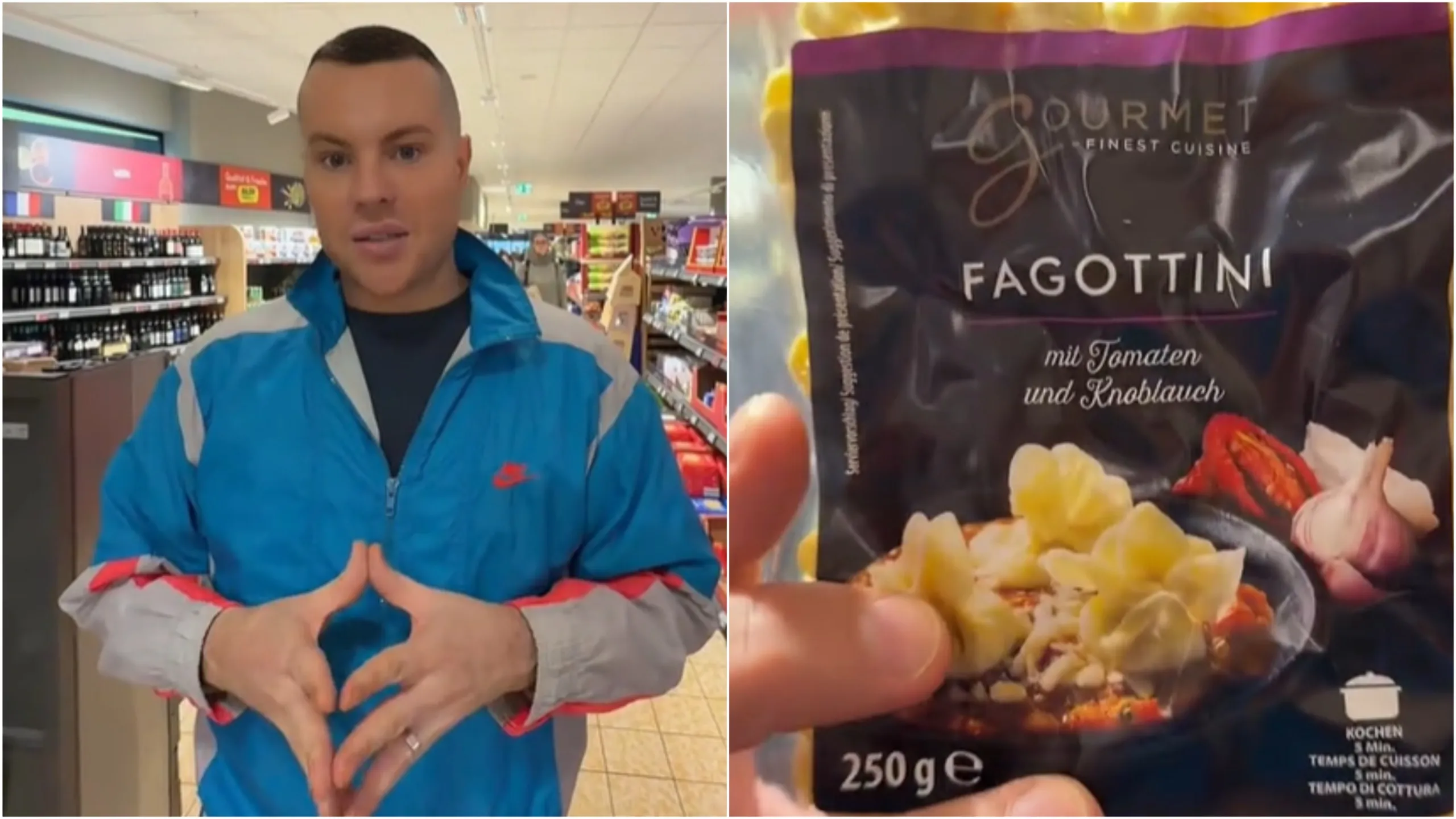 Drag queen goes viral after finding 'homophobic' pasta in Aldi