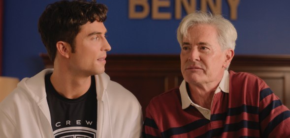 Overcompensating's Benito Skinner and Kyle MacLachlan.