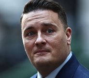 A close-up of Wes Streeting as he walks by.