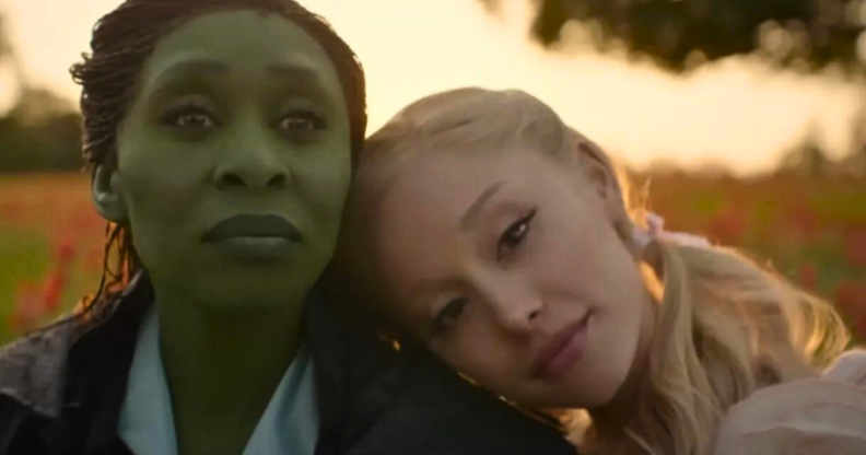 Cynthia Erivo and Ariana Grande as Elphaba and Glinda in Wicked.