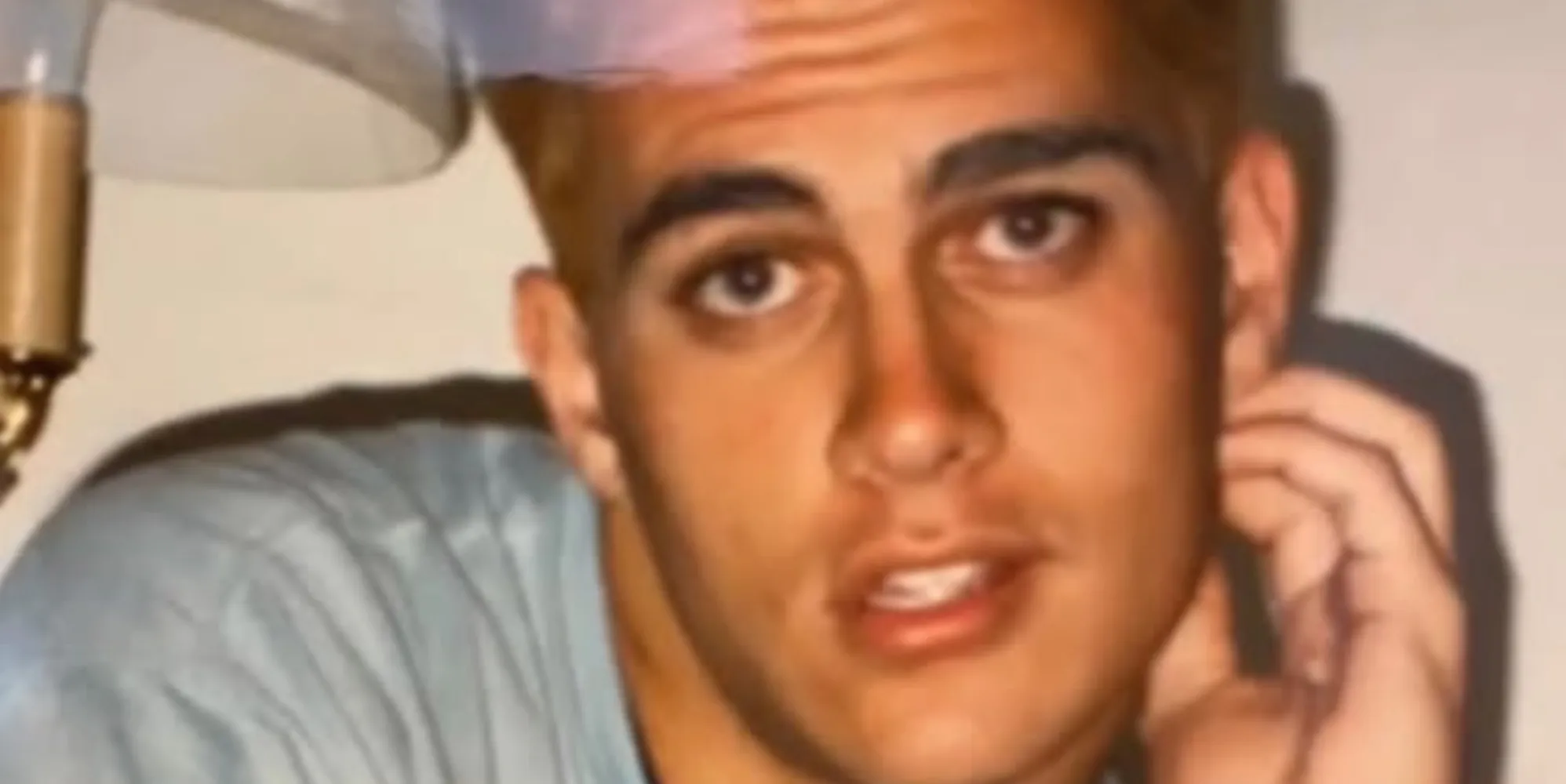 Hunky actor asks if he 'looks gay' in unrecognisable throwback snap