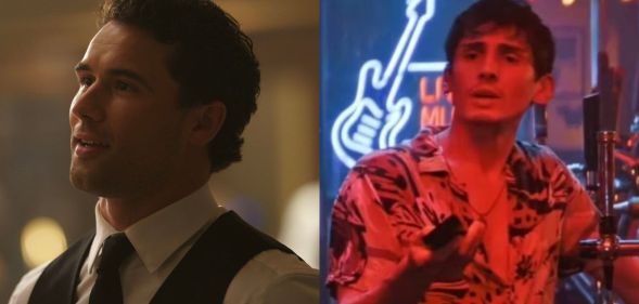 Robbie GK as Kip Grady and Matthew Finlan as Kyle in Heated Rivalry