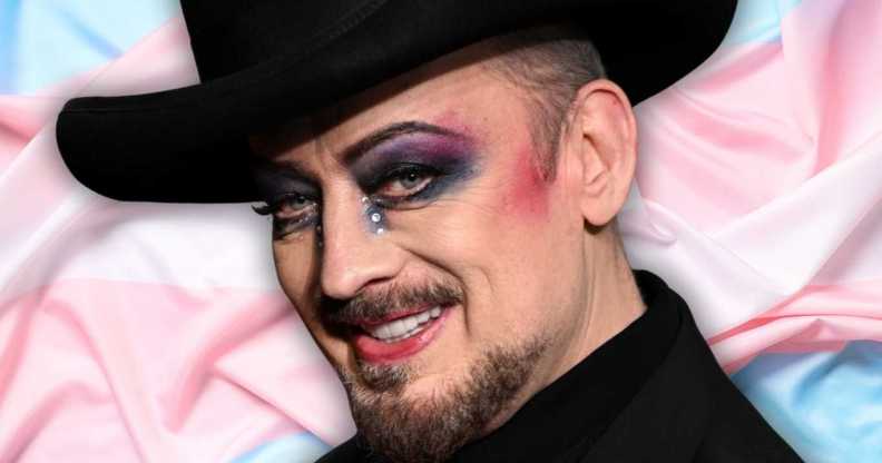 Boy George attends World Premiere of Christmas Karma at Curzon Mayfair on November 12, 2025 in London, England.
