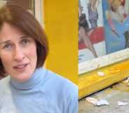 Claire, co-owner of This Shop Is So Gay, made sure to show the vandals she was unfazed.