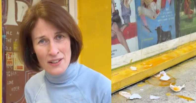 Claire, co-owner of This Shop Is So Gay, made sure to show the vandals she was unfazed.