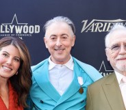 Monica Lewinsky, Alan Cumming and Brian Cox at the ceremony honoring Alan Cumming with a Star on the Hollywood Walk Of Fame