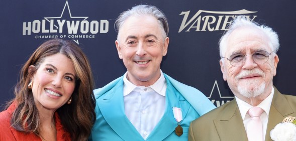 Monica Lewinsky, Alan Cumming and Brian Cox at the ceremony honoring Alan Cumming with a Star on the Hollywood Walk Of Fame