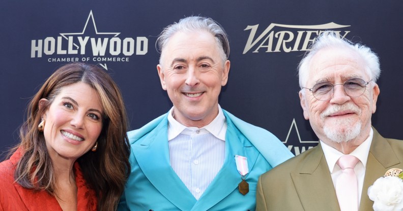 Monica Lewinsky, Alan Cumming and Brian Cox at the ceremony honoring Alan Cumming with a Star on the Hollywood Walk Of Fame