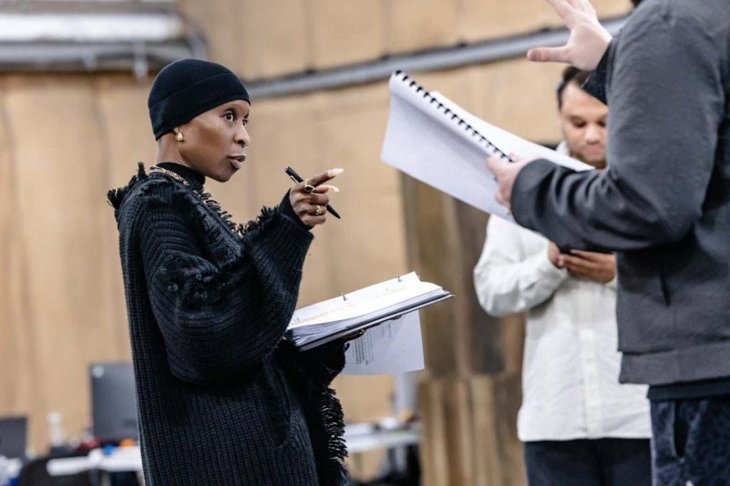 Cynthia Erivo in rehersals for Dracula.