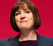 Bridget Phillipson at a Labour podium.