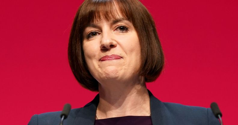 Bridget Phillipson at a Labour podium.