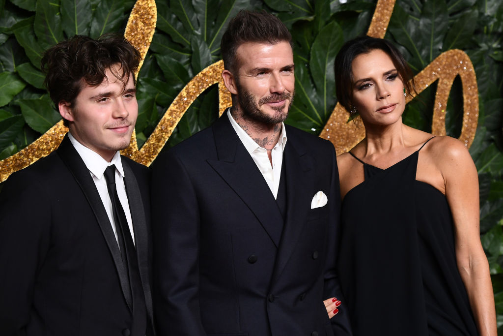 Brooklyn Beckham, David Beckham and Victoria Beckham