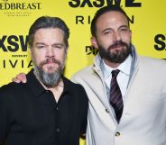 Matt Damon, Ben Affleck at the "The Accountant 2" Premiere during the SXSW Conference & Festivals at the Paramount Theatre on March 8, 2025 in Austin, Texas.