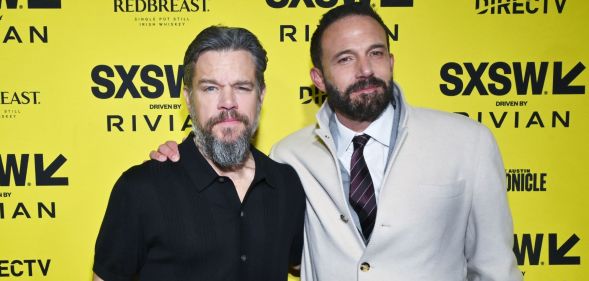 Matt Damon, Ben Affleck at the "The Accountant 2" Premiere during the SXSW Conference & Festivals at the Paramount Theatre on March 8, 2025 in Austin, Texas.