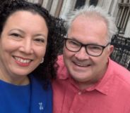 Richard Dunstan (right) next to Sex Matters co-founder Maya Forstater (left).