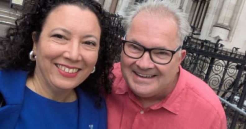 Richard Dunstan (right) next to Sex Matters co-founder Maya Forstater (left).