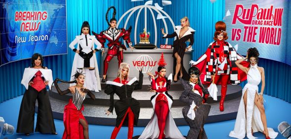 A promotional photo for RuPaul’s Drag Race UK vs the World season three.