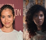 Jasmin Savoy Brown headshot and still of her as Mindy in Scream 7