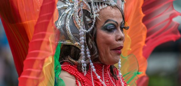 A drag queen performing in Sydney's Gay and Lesbian Mardi Gras.