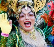 A participant in Sydney's Gay and Lesbian Mardi Gras.