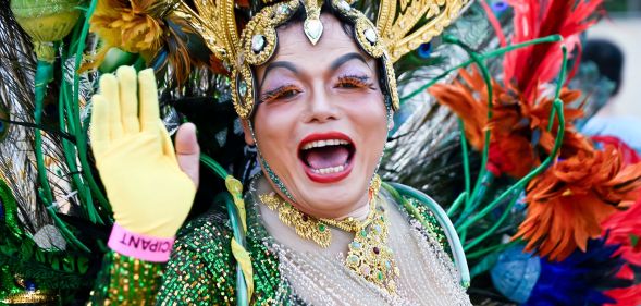 A participant in Sydney's Gay and Lesbian Mardi Gras.