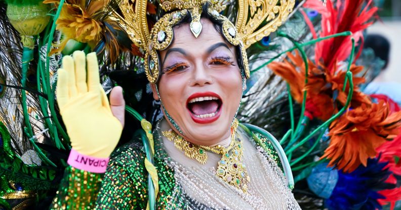 A participant in Sydney's Gay and Lesbian Mardi Gras.