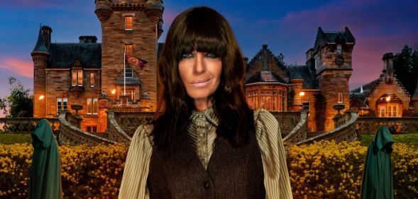 Claudia Winkleman in a promotional image for The Traitors.