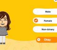 Nintendo’s Tomodachi Life Living the Dream gender selection screen