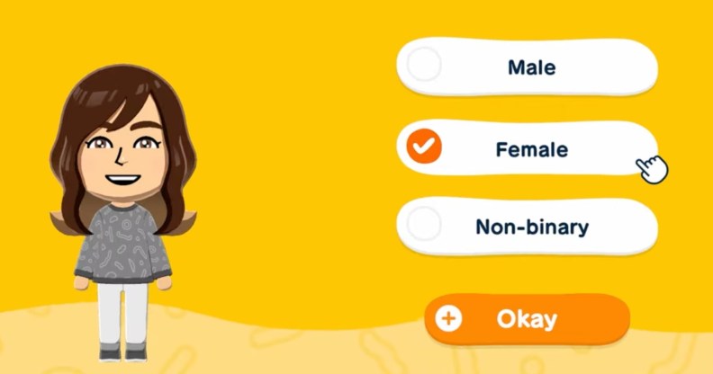 Nintendo’s Tomodachi Life Living the Dream gender selection screen