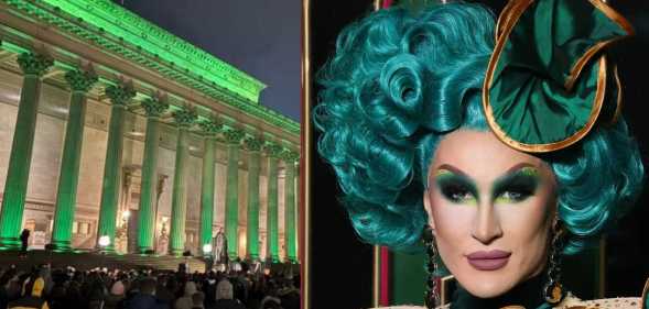 Monuments across Liverpool and the north west were lit up green in memory of The Vivienne