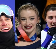 Gus Kenworthy, Amber Glenn and Nicole Silveira