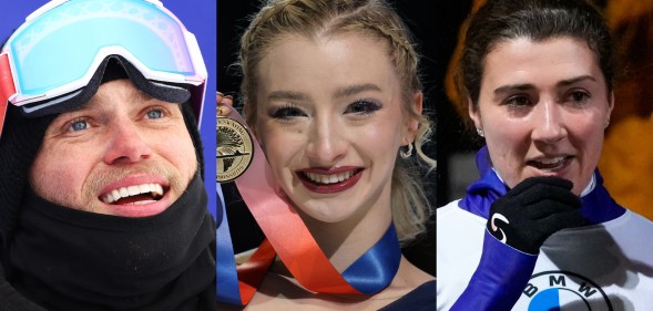 Gus Kenworthy, Amber Glenn and Nicole Silveira