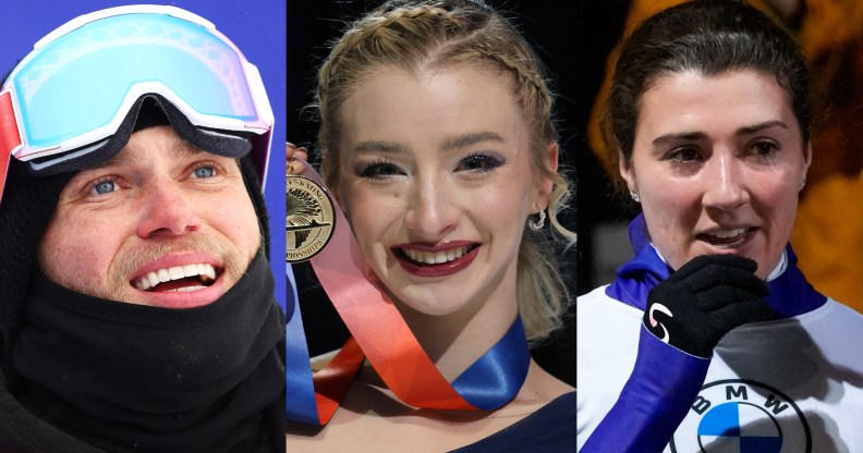Gus Kenworthy, Amber Glenn and Nicole Silveira