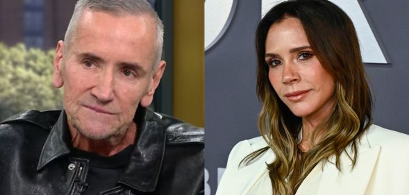 DJ Fat Tony spaeking on This Morning and an image of Victoria Beckham posing for the camera