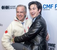 Canadian Prime Minister Mark Carney and Hudson Williams