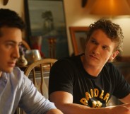 Hudson Williams as Shane Hollander and Connor Storrie as Ilya Rozanov