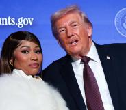 Nicki Minaj appeared on stage with Donald Trump