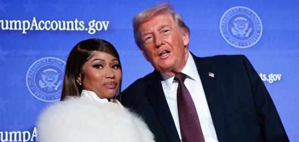 Nicki Minaj appeared on stage with Donald Trump