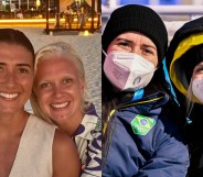 Brazilian Skeleton athlete Nicole Rocha Silveira and Belgian skeleton athlete Kim Meylemans