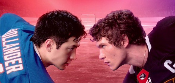 Hudson Williams as Shane Hollander and Connor Storrie as Ilya Rozanov