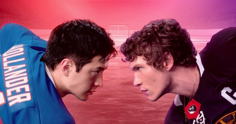 Hudson Williams as Shane Hollander and Connor Storrie as Ilya Rozanov