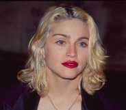 American singer & actress Madonna attends a Martha Graham dance event at the City Center, New York, New York, October 2, 1990.