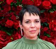 Olivia Colman attends "The Roses" UK Premiere at the Odeon Luxe Leicester Square on August 28, 2025 in London, England.