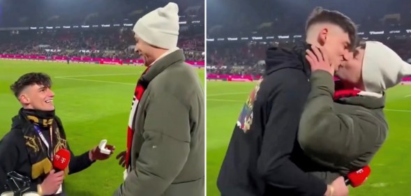 Pascal Kaiser proposed to his boyfriend at a football match
