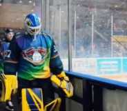 The Fife Flyers only wore the Pride-themed jersey during warm-ups.