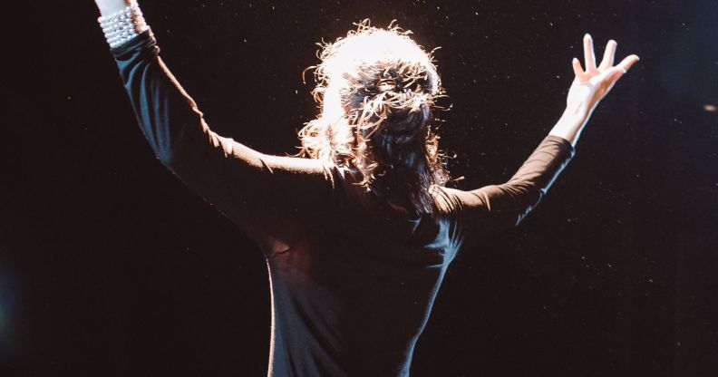 A person on a stage.