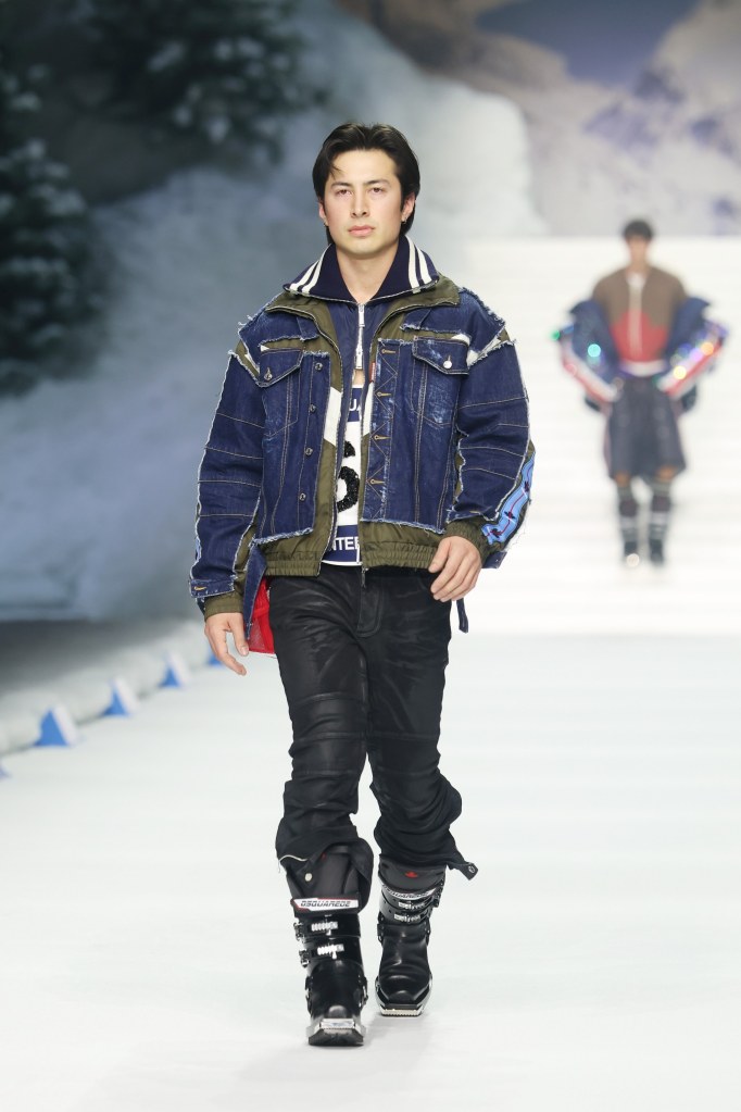 Hudson Williams walks the runway at the Dsquared2 fashion show during the Milan Fashion Week